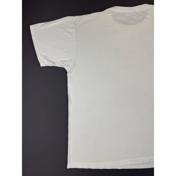 Rare Vintage Y2K Poison Rock Band Tee Skull Flame Rose White Shirt XL Tour Promo - Picture 10 of 14